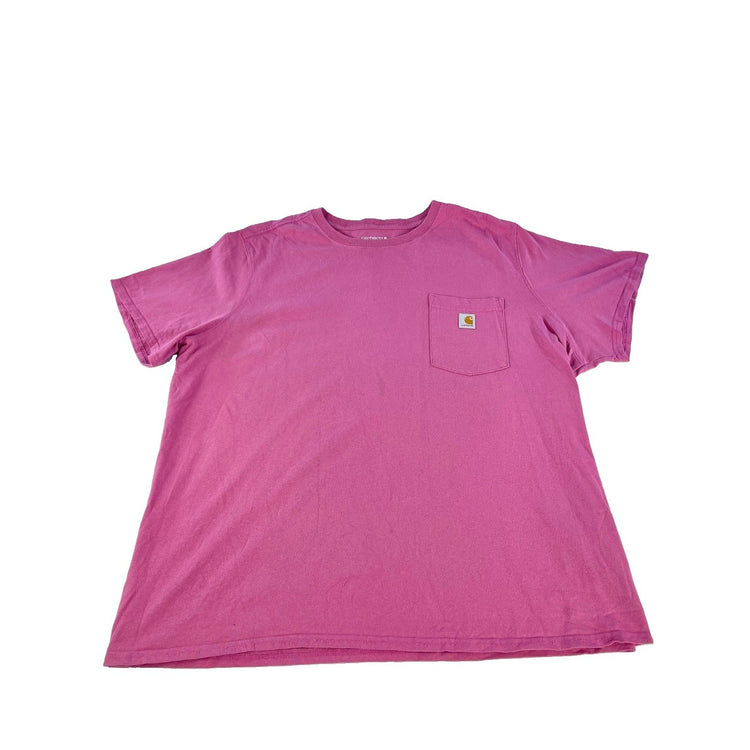 Mens Carhartt Magenta Pink Loose Fit Short Sleeve Pocket T Shirt Size 3X