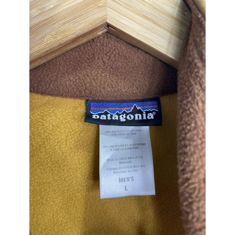 Adult Patagonia Sweater Half-Zip Synthetic Orange Pullover Jacket Sz L