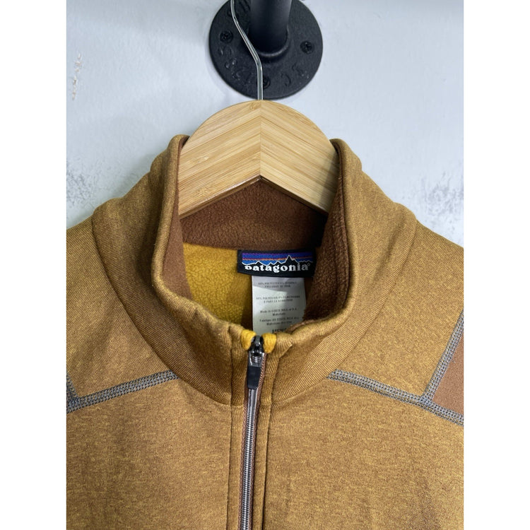 Adult Patagonia Sweater Half-Zip Synthetic Orange Pullover Jacket Sz L