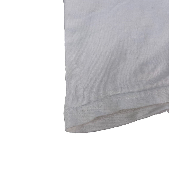 Mens Vintage Gildan Basic White Spurs Logo T-Shirt Size XL