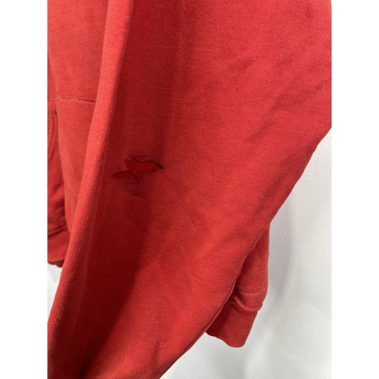 Men’s Red Distressed Arkansas Razorbacks Hoodie Sweatshirt Sz XL