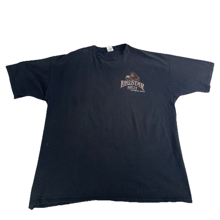 Mens Anvil Basic Black Lone star Rally Graphic T-Shirt Size 3Xl
