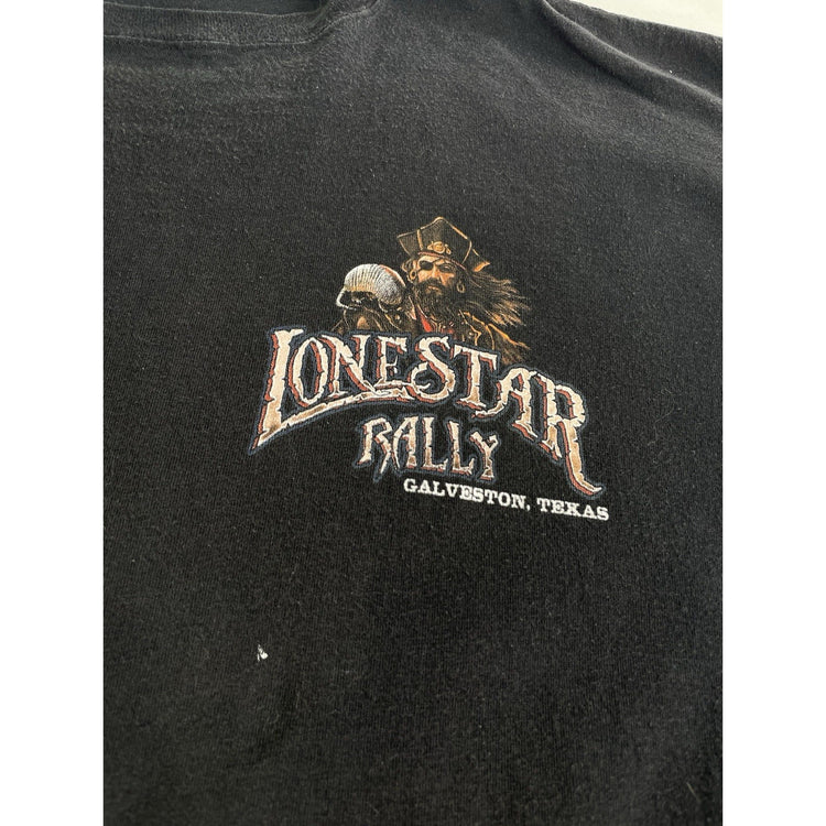 Mens Anvil Basic Black Lone star Rally Graphic T-Shirt Size 3Xl