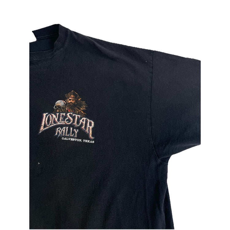 Mens Anvil Basic Black Lone star Rally Graphic T-Shirt Size 3Xl