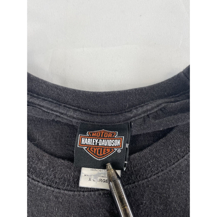Mens Harley Davidson Mancuso Houston TX Black Long Sleeve T Shirt Size XL
