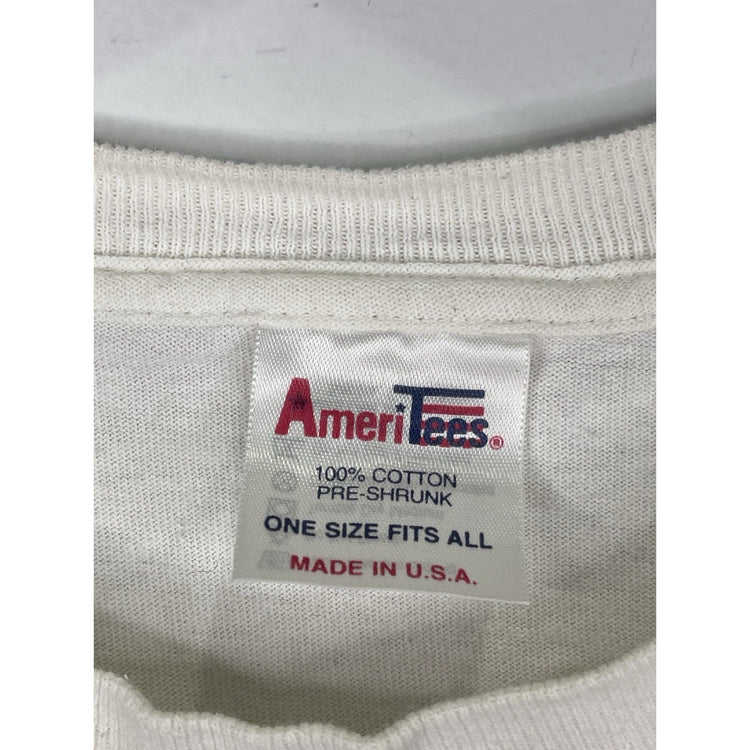 Vintage 90s Jesus Tee Sleep Shirt One Size White Angel Graphic 80s USA Made Rare