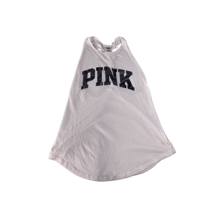 Women’s PINK Victorias Secret White Tank Top Size Medium