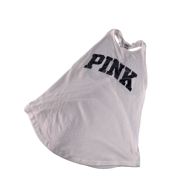 Women’s PINK Victorias Secret White Tank Top Size Medium