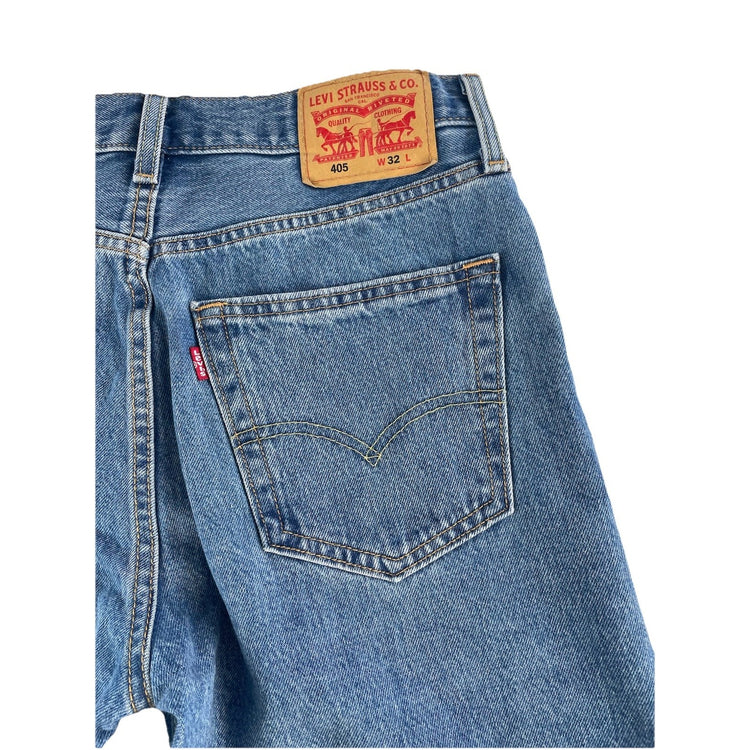 Mens Levis 405 Regular Fit Denim Shorts Size 32