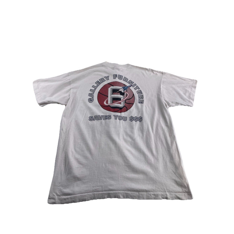 Mens Fruit Of The Loom White Vintage Houston Rockets Shirt Xl