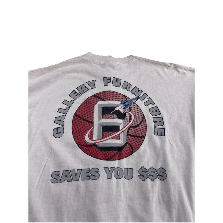 Mens Fruit Of The Loom White Vintage Houston Rockets Shirt Xl