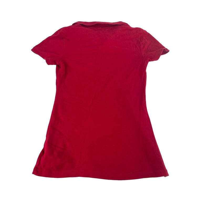 Womens Aeropostale Red "A87" Polo Shirt Size Medium
