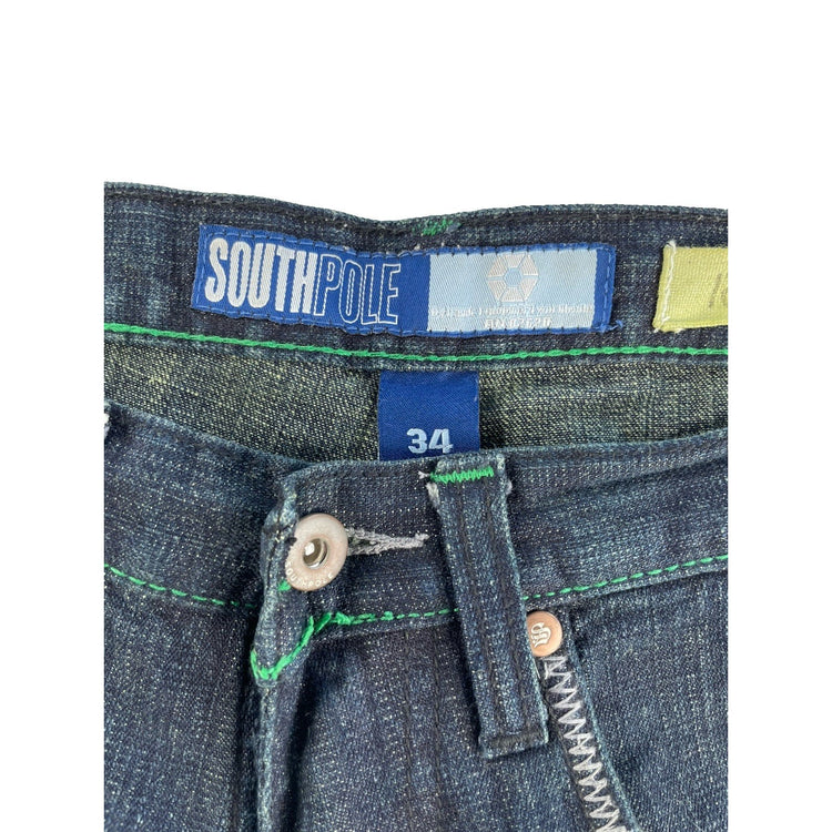 Mens Southpole Baggy Wide Leg Hip Hop Skate Denim Jeans Size 34