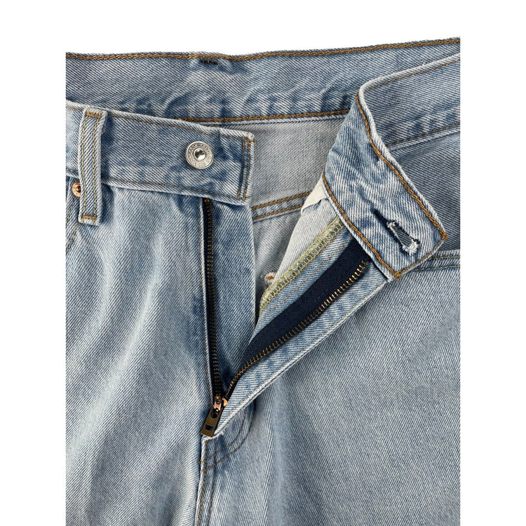 Mens Levis 469 Light Wash Bleach Blue Baggy Relaxed Jorts Denim Shorts SIZE 30