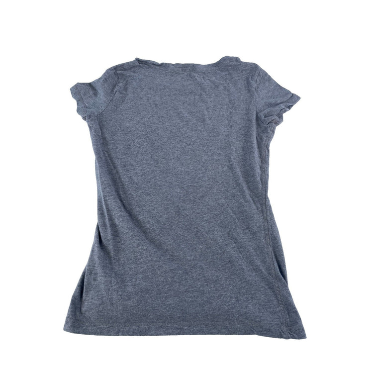 Womens Aeropostale Gray Sequin Logo T-Shirt Size S/P