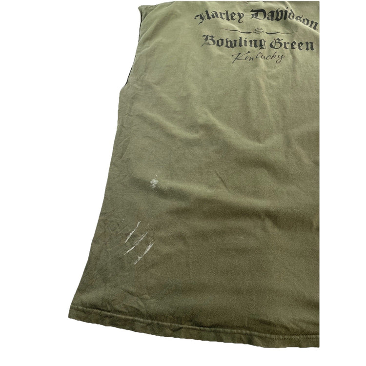 Mens Harley Davidson Motorcycle Bowling Green Kentucky Sleeveless Shirt Size 2Xl