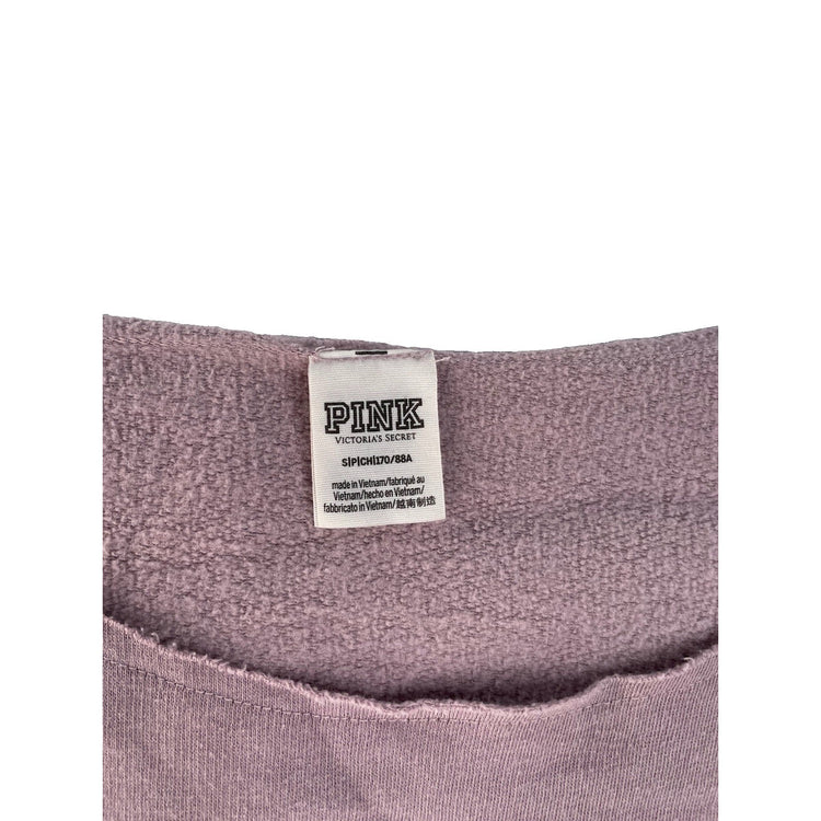 Womens Victoria's Secret PINK Dusty Rose Pullover Sweatshirt Raw Hem Size S
