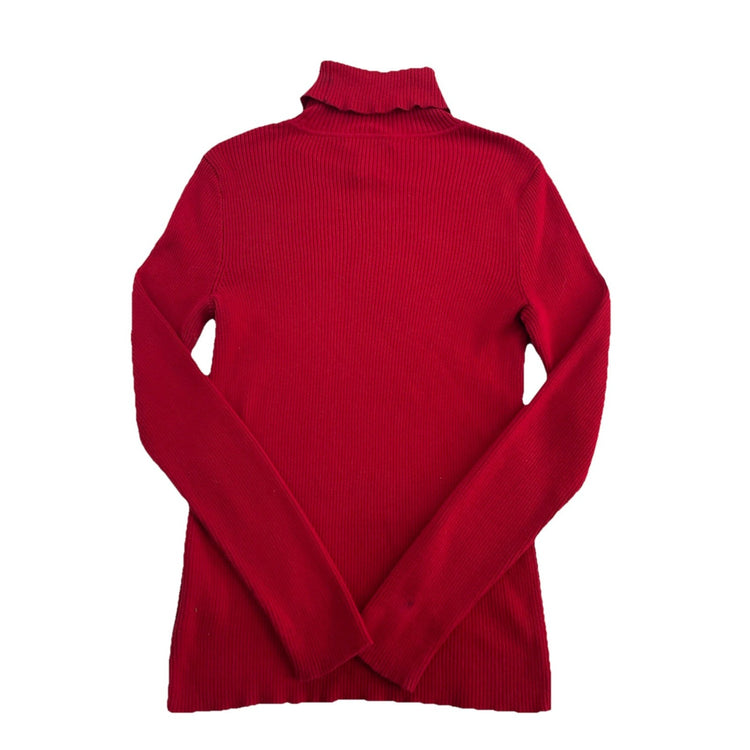 Womens Ralph Lauren Size Medium Red Turtleneck Sweater