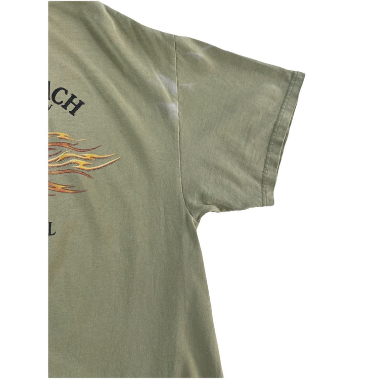 Mens Harley Davidson Motorcycle Line-Green Basic Tee Size L