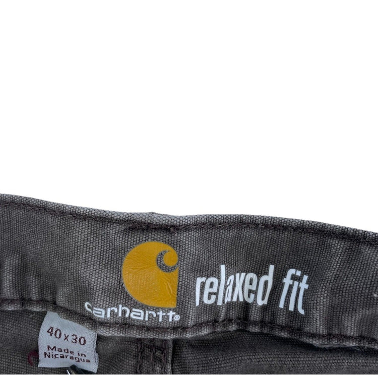 Mens Carhartt Relaxed Fit Straight Gray Denim Jeans Size 40x30
