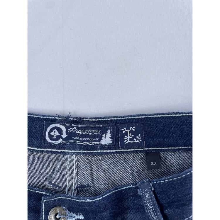 Mens Vintage LRG Baggy Streetwear (Embroidery Back Pocket) Denim Jeans Size 42