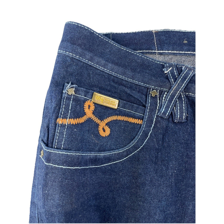 Mens Vintage LRG Baggy Streetwear (Embroidery Back Pocket) Denim Jeans Size 42