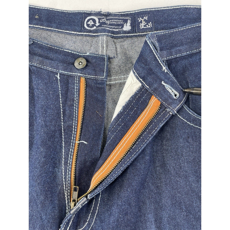 Mens Vintage LRG Baggy Streetwear (Embroidery Back Pocket) Denim Jeans Size 42