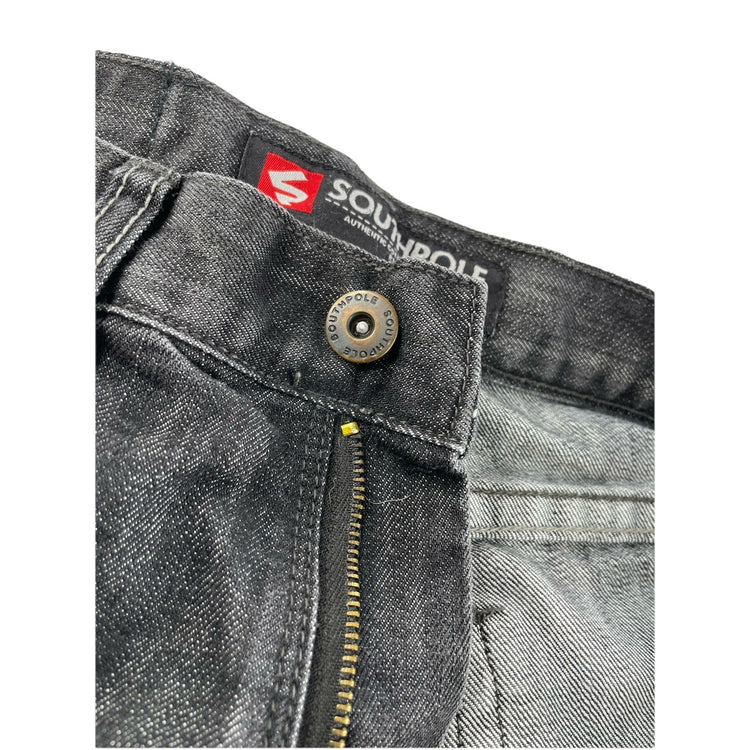Men’s SOUTHPOLE Straight Black Denim Jeans Size 29x30