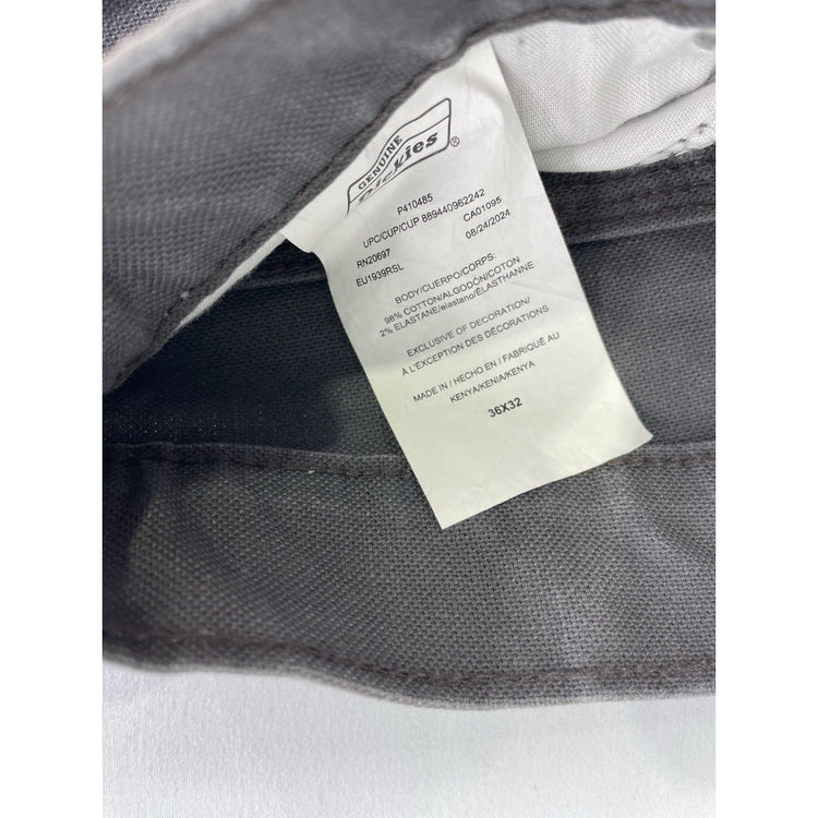 Mens Dickies Gray Straight Fit Carpenter Pants Size 36X32