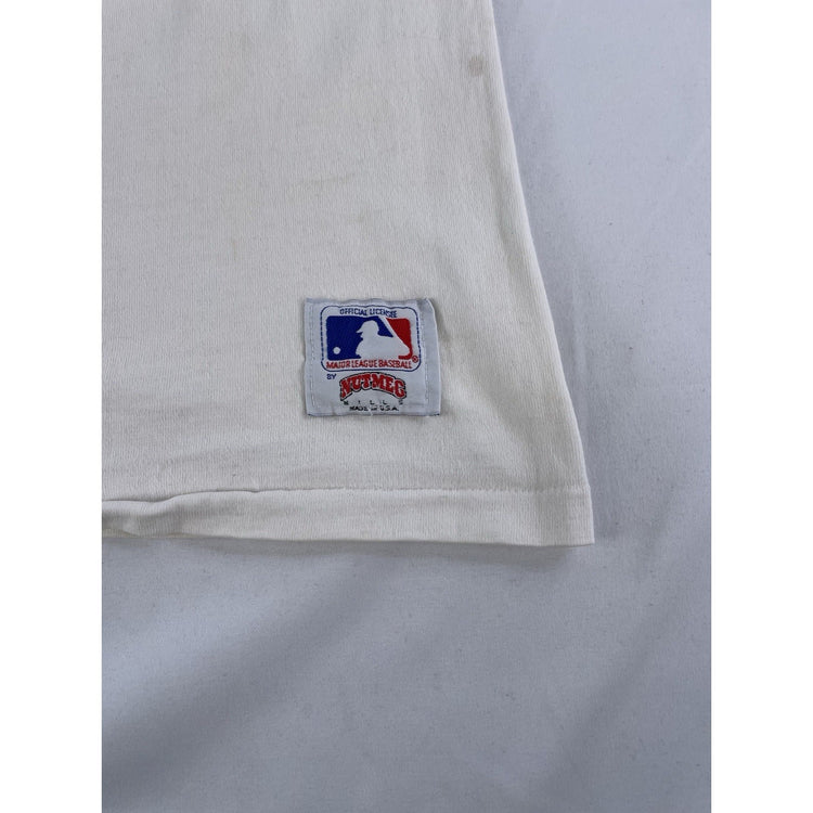 Mens Vintage 1991 Houston Astros MLB Nutmeg Mills Graphic T-Shirt Size L