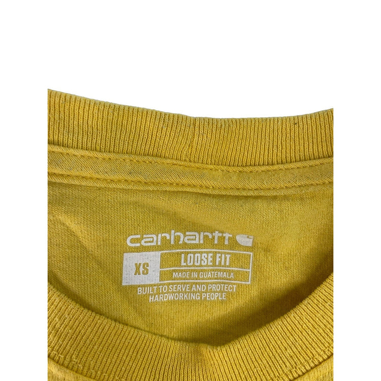 Men Carhartt Loose Fit Pocket T-Shirt Yellow Size XS