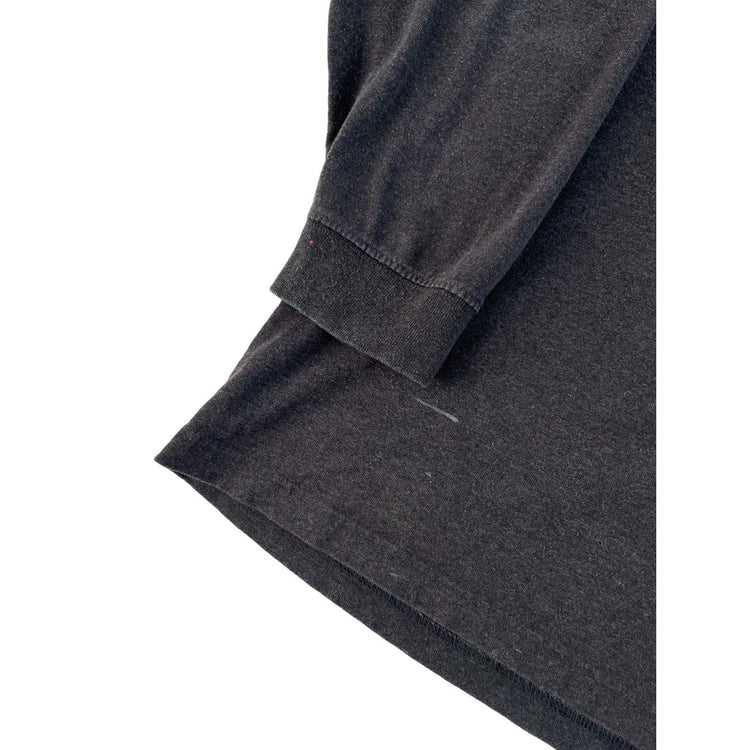 Mens Carhartt Gray Charcoal Longsleeve Solid Shirt Logo Sleeve Size 2XL