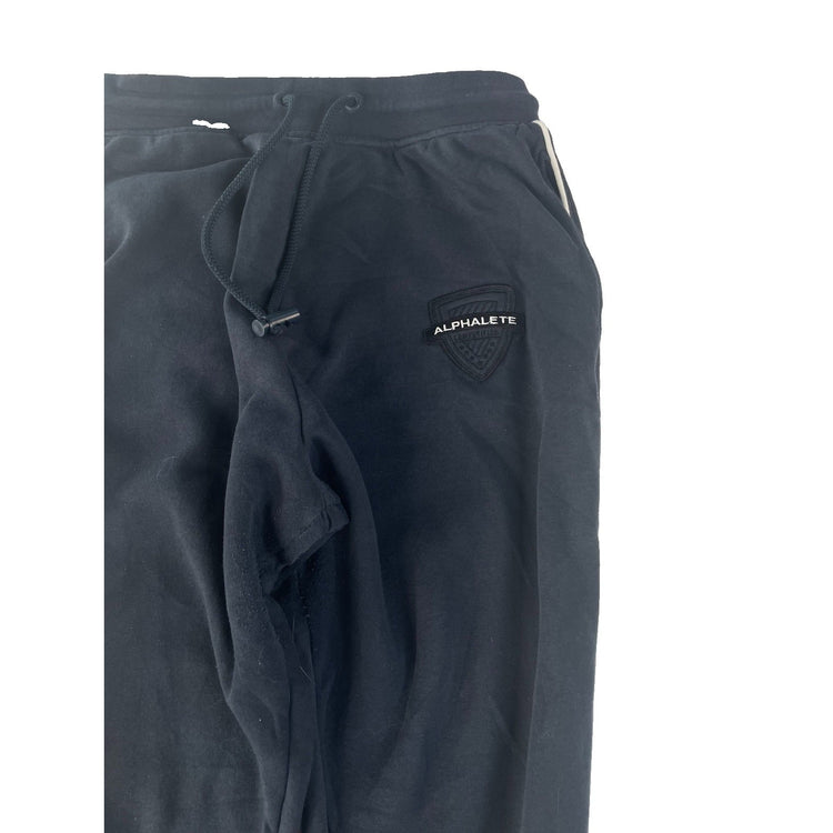 Men's Alphalete Dark Blue Joggers with White Side Stripe Size M