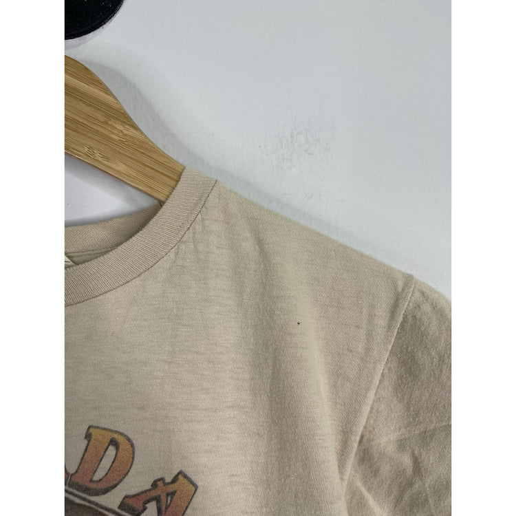 Vintage 1980 Willie Nelson “On The Road Again” Mens Beige T-Shirt Size Medium