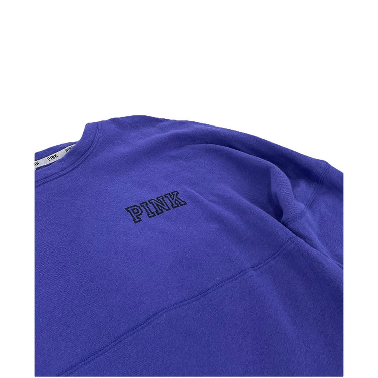 Womens Victoria’s Secret PINK Blue Sweatshirt Size Small