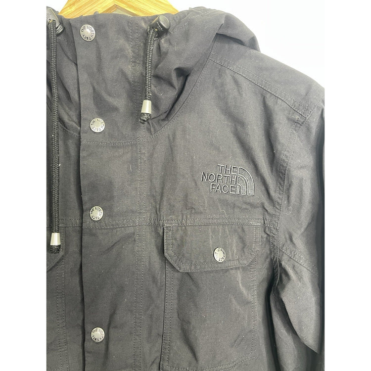 Men’s The North Face Black Hooded Nylon Hooded Windbreaker Sz S