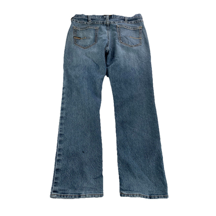 Mens Ariat REBAR M5 Slim Straight, Built To Last, Denim Blue Jeans Size 36x32