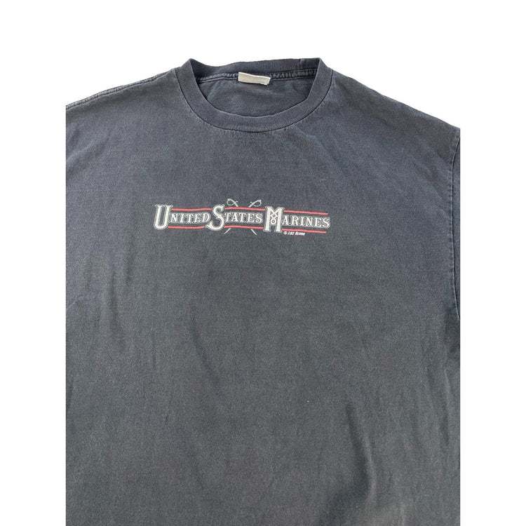 Mens Vintage 7.62 Design United States Marines T-Shirt Black Size XL