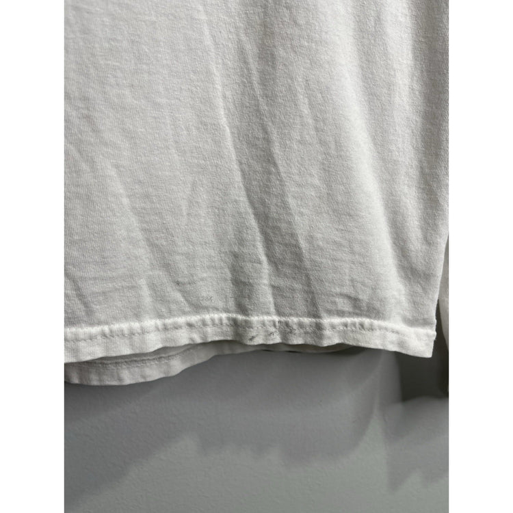 Men’s Vintage White Quiksilver Long-Sleeve Boardriding Company Tee Sz Small