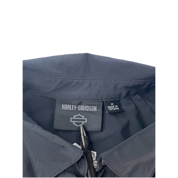 Boys Harley Davidson Gray ButtonUp SS Size M
