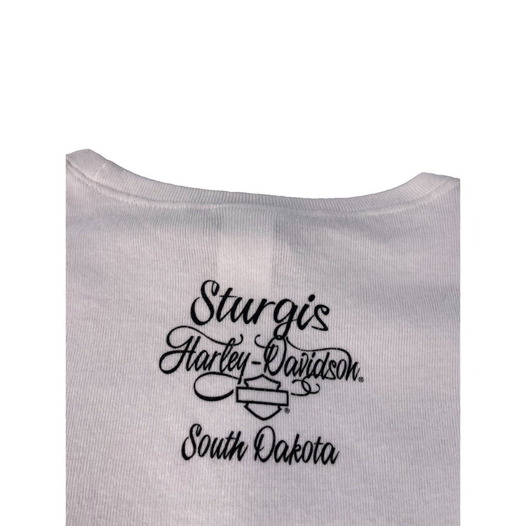 Women's Harley Sturgis "Biker by Choice" White Graphic Tee M