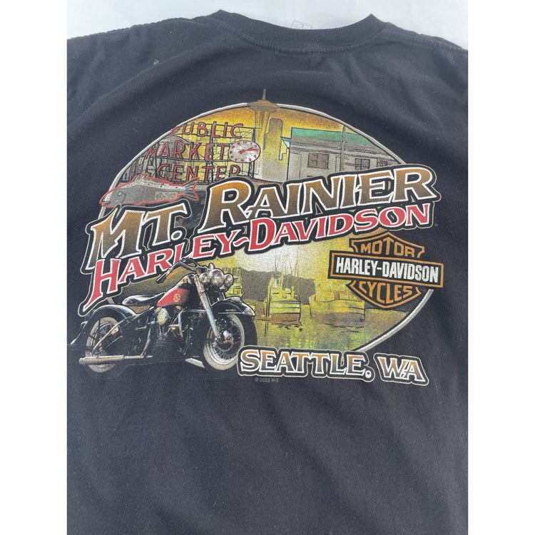 Mens Harley Davidson Motorcycles Forged With Pride Basic Black Tee Size L