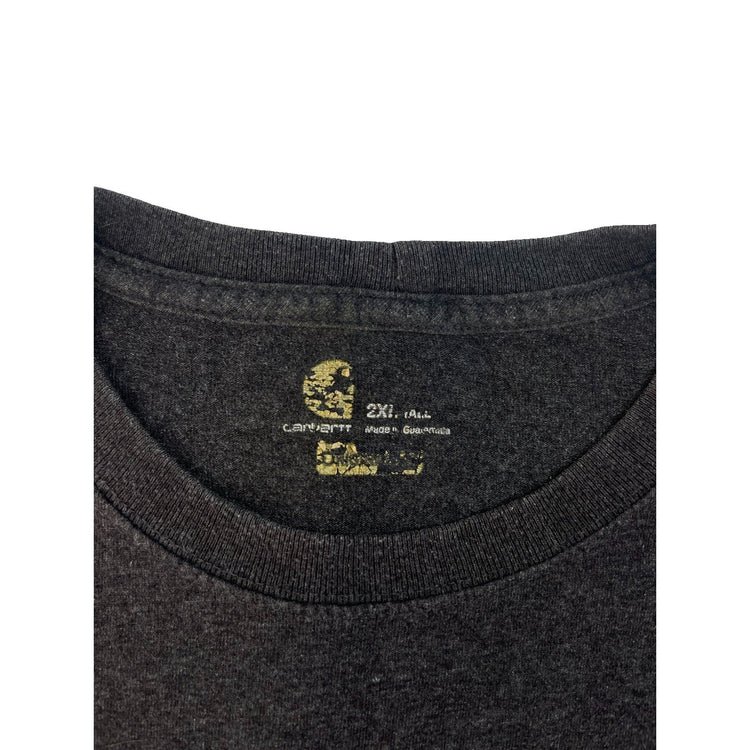 Mens Carhartt Gray Short Sleeve T Shirt Size 2XLT