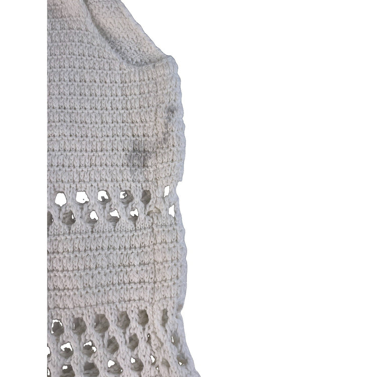 Women's American Eagle White Crochet Tie-Front Dress Size XXL