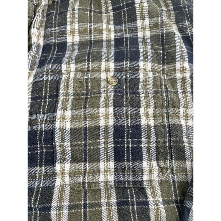 Mens Carhartt Multicolor Plaid Longsleeve Flannel Size Xxl