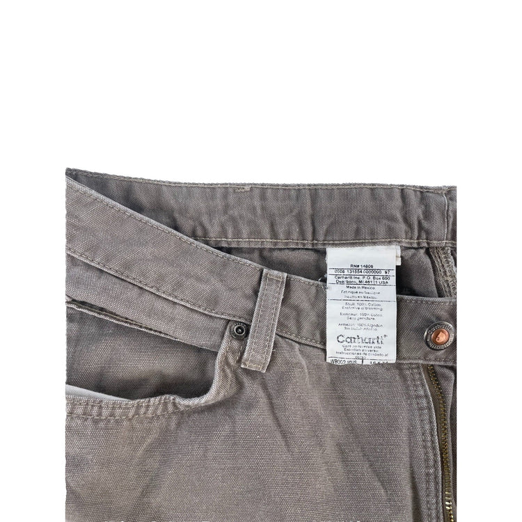 Men’s Carhartt Light Brown Relaxed Straight Work Pants Size 16x34