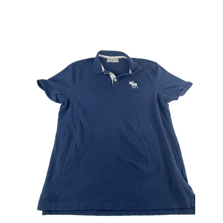 Mens Abercrombie & Fitch Navy Blue Stretch Polo Shirt Size XXL