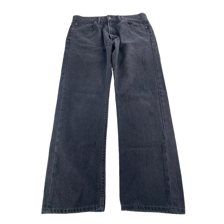 Mens Levis 505 Black Denim Jeans Size 36