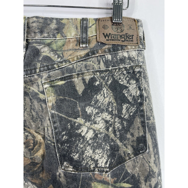 Vintage Men’s Wrangler Camo Double Knee Jeans Pants Mens 34x30 Faded Camouflage