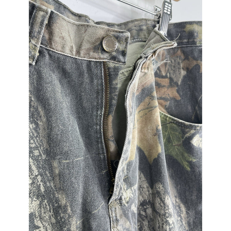 Vintage Men’s Wrangler Camo Double Knee Jeans Pants Mens 34x30 Faded Camouflage